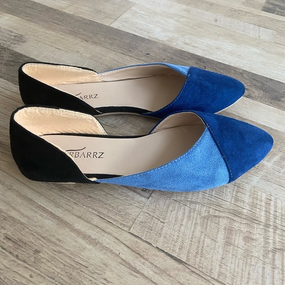 Shoes - Morbarrz 3 Tone Blue and Black Slip On Flats Size 40 or 8.5US